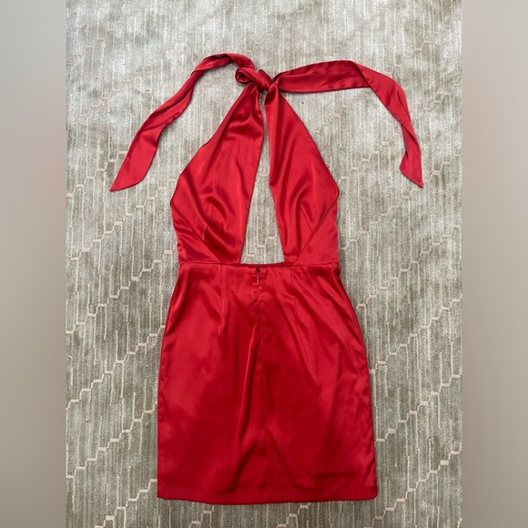 XS Dynamite Satin Halter Dress - Picture 8 of 10